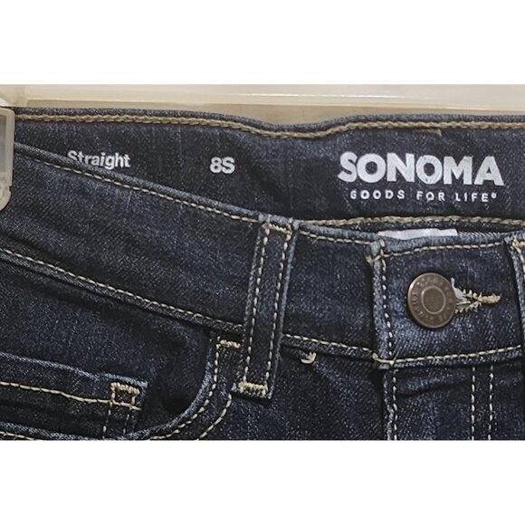 Sonoma Blue Jeans Straight Leg Adjustable Waist Stretch Boys 8 Slim New - Picture 2 of 5